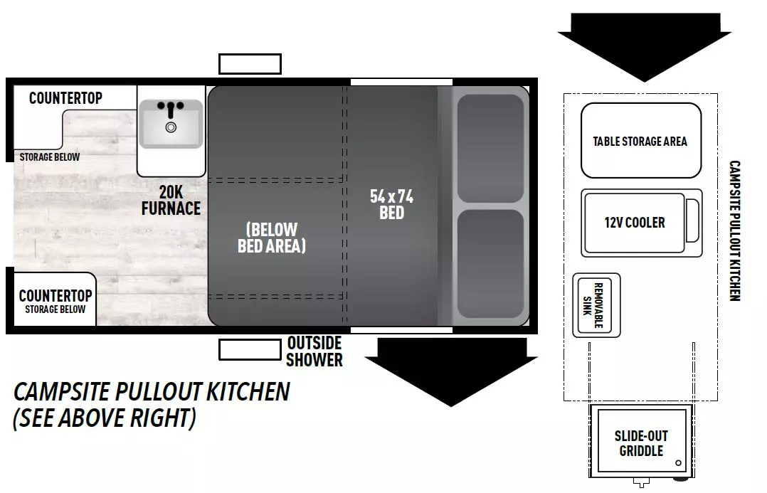 Viking Camping Trailers Explore 9.0 TD Floorplan